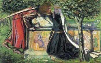 Dante Gabriel Rossetti : Arthur's Tomb, The Last Meeting of Lancelot and Guinevere